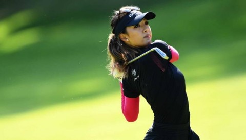 Nữ golfer xinh đẹp nhất Trung Hoa thi đấu tốt tại Evian Championship